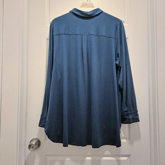 Eileen Fisher Classic Collar Long Shirt Size 2X New with Tag - Picture 6 of 10